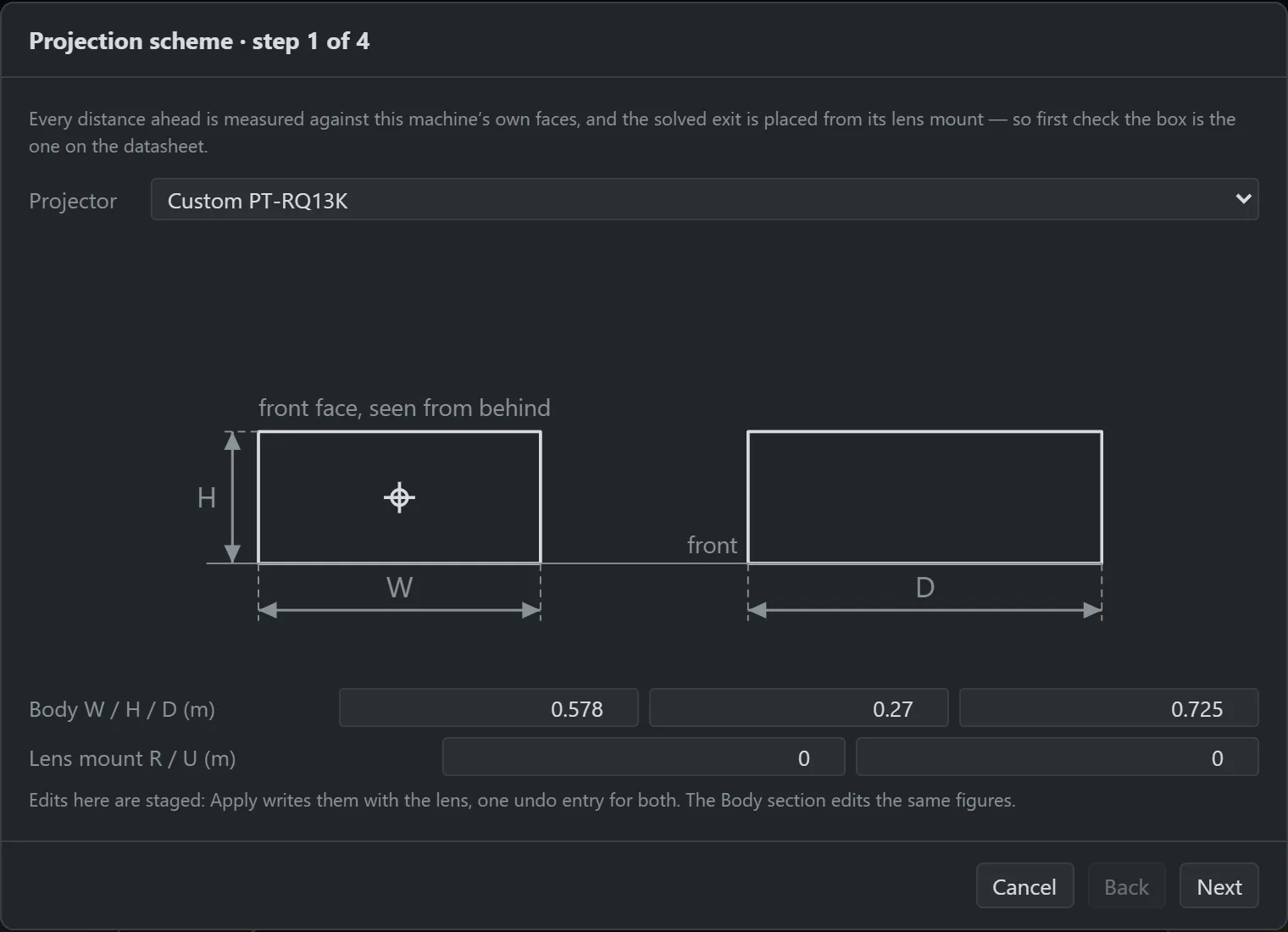 Wizard step 1: machine details
