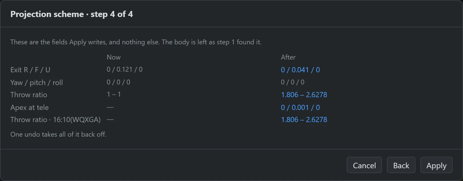 Wizard step 4: review